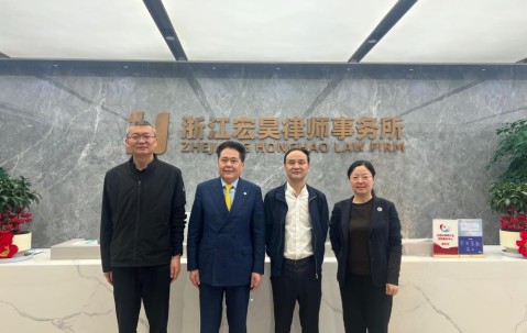 拱宸桥街道人大工委主任管建弟一行莅临宏昊交流走访
